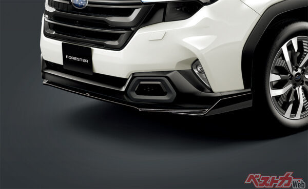 STI フロントアンダースポイラー（ブラック）（2025年4月 フルモデルチェンジ発表時の公式画像より）