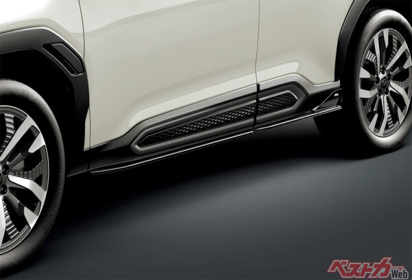 STI サイドアンダースポイラー（ブラック）（2025年4月 フルモデルチェンジ発表時の公式画像より）