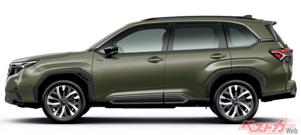 Premium S:HEV EX オータムグリーン・メタリック（2025年4月 フルモデルチェンジ発表時の公式画像より）