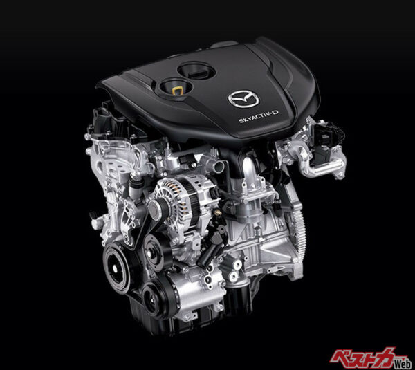 現行CX-5に搭載されている2.2L、直4ディーゼルは搭載されないことになった。200ps／45.9kgmを発生。2WDのWLTCモード燃費は17.4km／L