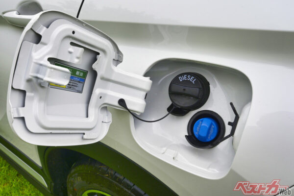 このようにしっかりとディーゼルモデルであることがわかる