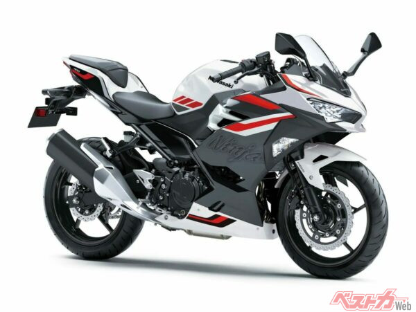 大排気量モデルを思わせる迫力のあるボディワークは、街でもサーキットでも圧倒的な存在感を放つ