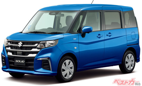 ソリオ_HYBRID MG_スピーディーブルーメタリック（2025年1月 一部仕様変更実施の公式画像より）