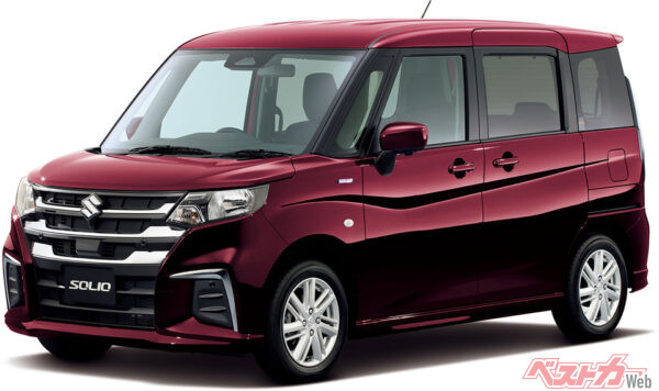 ソリオ_HYBRID MX_メロウディープレッドパール（2025年1月 一部仕様変更実施の公式画像より）