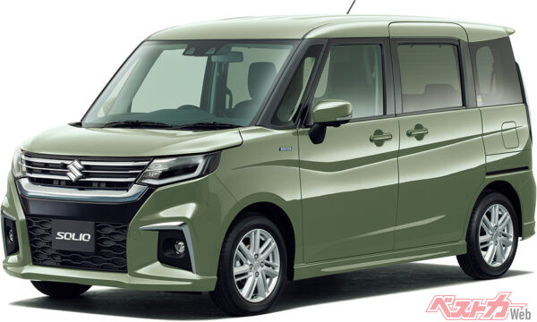 ソリオ HYBRID MZ_タフカーキパールメタリック（2023年5月 一部仕様変更実施時の公式画像より）