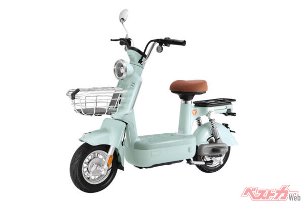 ヤディアが発表した電動原付バイク「ポルタ」。21万7800円は50cc原付とほぼ同じ