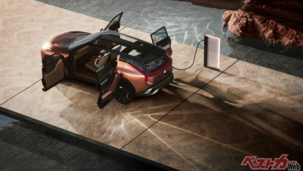 エレバンスコンセプトはカーボンニュートラル燃料対応のPHEV。3列シートのSUVで観音開きドアを持つ