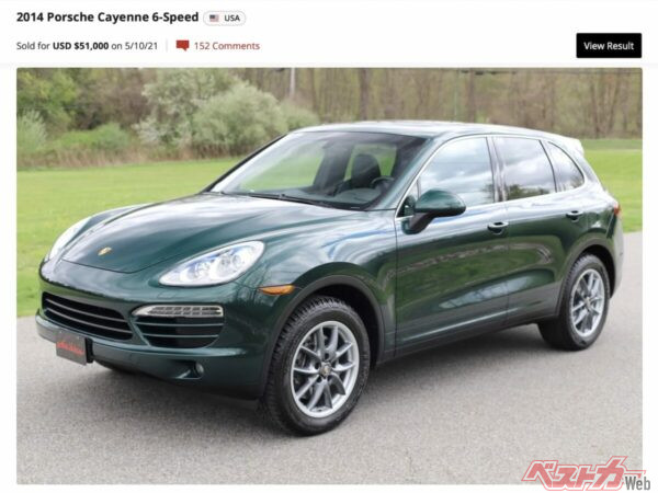 同じ車両が2014年に取引され、その時の価格は5万1000ドル。価格の上昇は予想できても、この上昇率はさすがに購入者も予想しなかったはずだ。