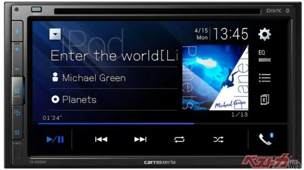 2位にランクインした6.8 V型ワイドVGAモニターを採用したカロッツェリアFH-8500DVS