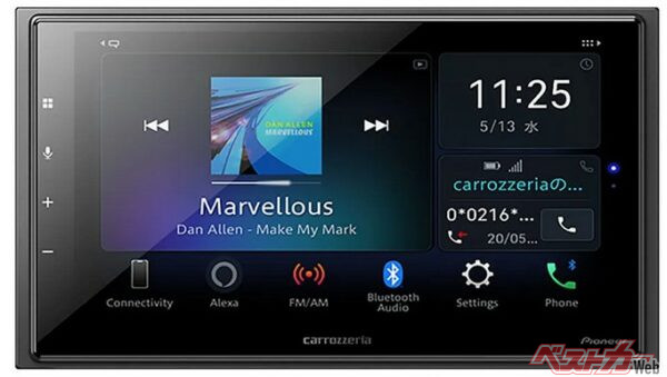 3位にランクインした6.8V型ワイドモニターのカロッツェリアDMH-SZ700 6.8 