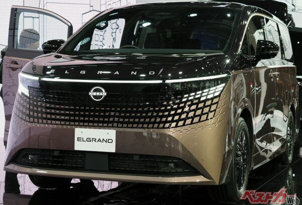 ジャパンモビリティショー2025で世界初公開となった新型エルグランド。発売は2026年夏を予定している