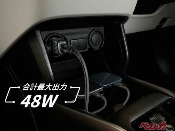 USBタイプCとUSBタイプAの2ポートを搭載