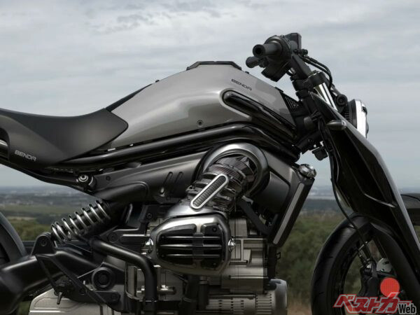 250ccの水平対向2気筒、しかもハイブリッドで1000cc級のトルクだと？！ ベンダ（BENDA）「P51ハイブリッドコンセプト」登場