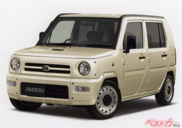 時代が追いついてなかった? ダイハツ ネイキッド。イタリアやフランスの古典的コンパクトカーにも通じるデザインだった。が、その強い個性が敬遠され……