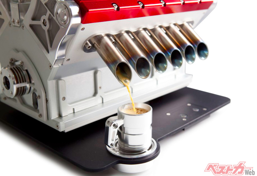 V12エンジンを模したコーヒーメーカーにビックリ仰天!! クルマのパーツ