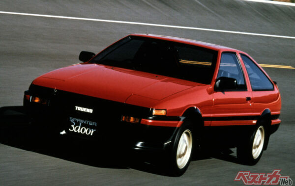 AE86はいまや伝説の存在に。AE86の名前自体は車両型式だったが、のちに86やGR86に受け継がれる
