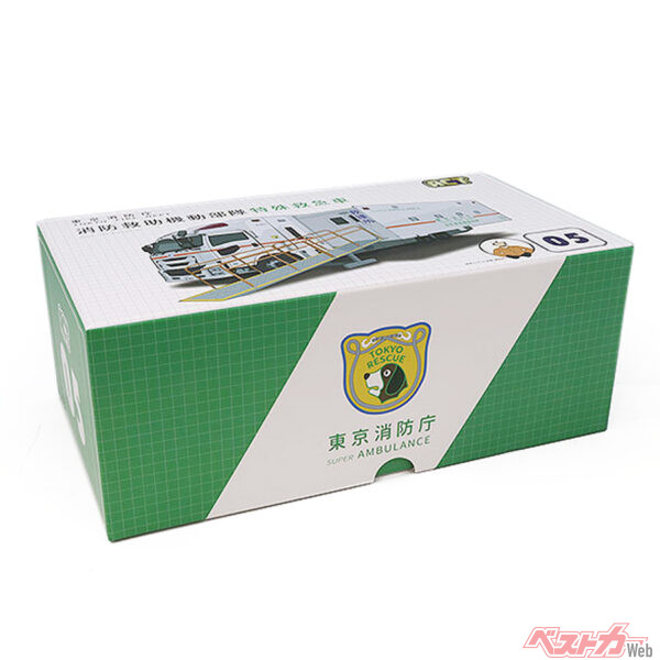 東京消防庁のロゴが入った特別パッケージもうれしい