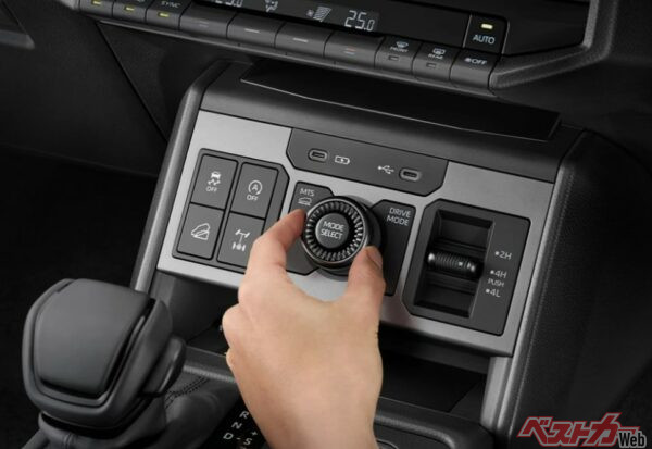 マルチテレインセレクトのモード切り替えスイッチ