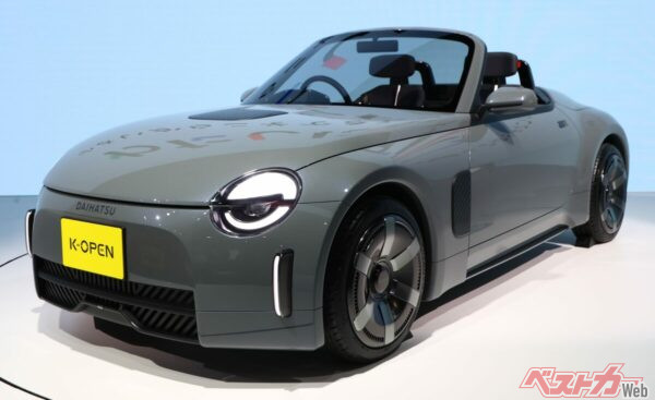 FRの軽オープンとして出展された、ダイハツ K-OPEN(コペン)コンセプト。嬉しすぎる、このお姿もバッチリ掲載!