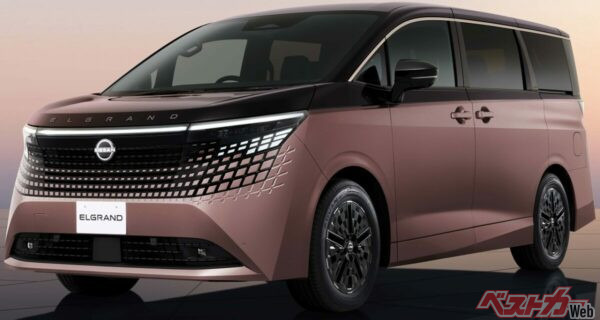 「ハイパーツアラー」の意匠を受け継ぎつつ、より洗練された印象となった新型エルグランドのプロトタイプ