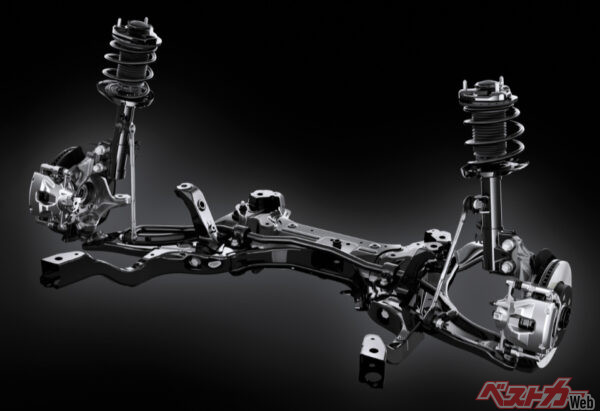 フロントサスペンション（2023年11月 発売開始時の公式画像より）