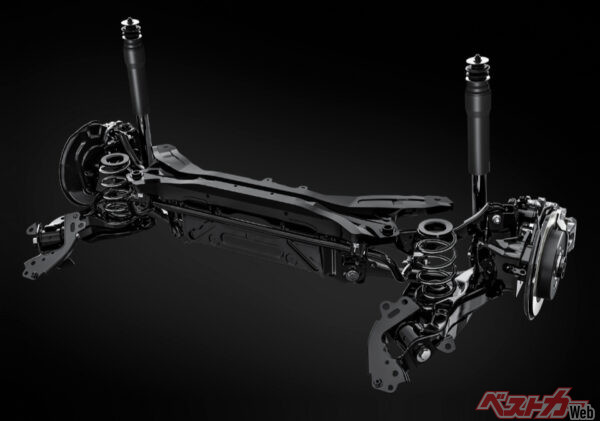 リアサスペンション(E-Fourモデル)（2023年11月 発売開始時の公式画像より）