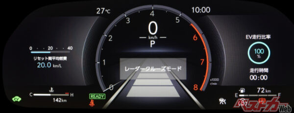 12.3インチTFT液晶式メーター（2023年11月 発売開始時の公式画像より）