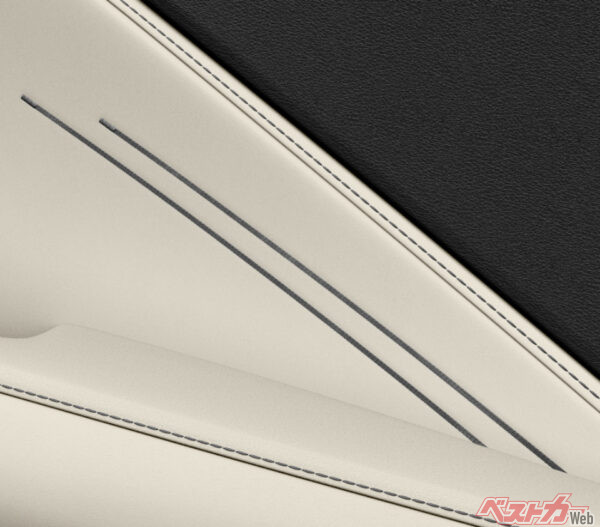 新型LBX “Bespoke Build”セミアニリン本革ソリスホワイトトリム刺繡：タイプB（2023年11月 発売開始時の公式画像より）