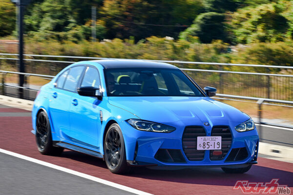 現行の6代目M3は2021年に日本上陸。510psを発生する3L直6ターボを搭載（中古相場：約830万～1400万円）
