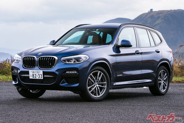 BMW X3（先代・2017年登場）。3代目となる先代型は高剛性ボディを備えた質感の高い走りを持つのも特徴