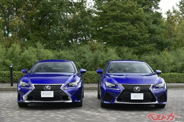 2014年登場レクサス RCとRC F。RCはサヨナラしてしまうが、両車とも干支一回りほどの長きにわたって活躍してくれた
