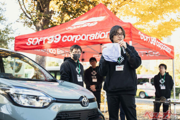 ソフト99の商品を使った実演パフォーマンスも実施された