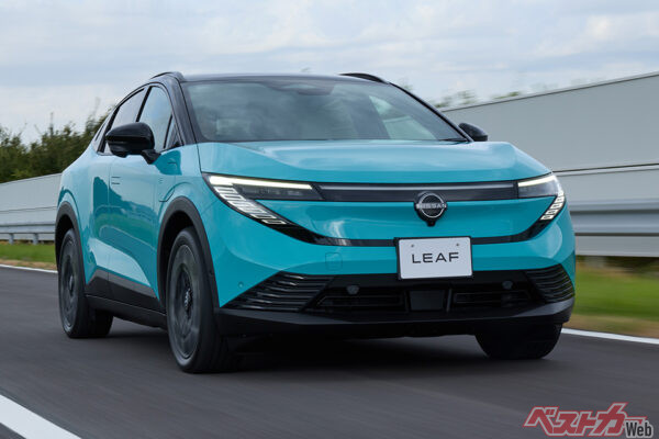 2025年10月に発表された日産 リーフ。初の量産BEVが3代目にモデルチェンジ。10年後にはさらに進化しているだろう