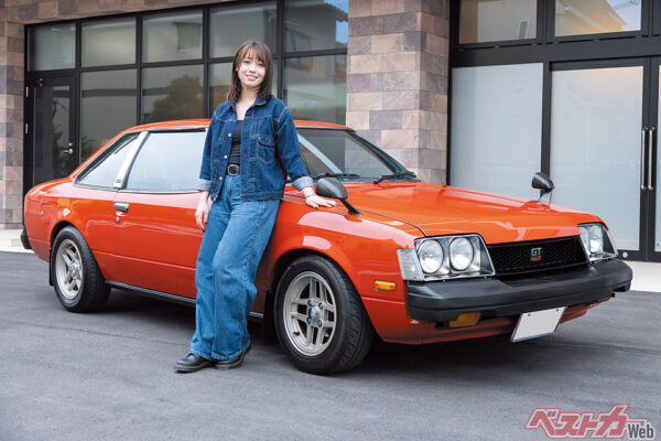 ボートレーサー西田和加さんの愛車は、2代目トヨタ セリカGTラリー。祖父の愛車を祖父から父、そして西田さんと3世代に渡って乗り継いでいる