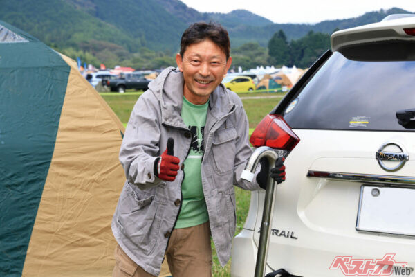 アウトドア大好き人間。冬山キャンプにも興味津々な「すまるさん」が実演してくれた