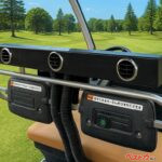 ゴルフカートにつける後付けクーラーだって!?　馬力アップで風量2倍！　三笠製作所が「OASISプラス」を開発！　シートヒーターもあるぞ!!