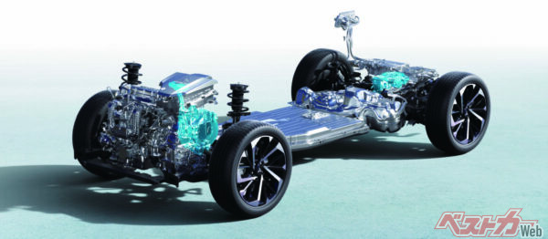 PHEVシステムの採用で前後モーター装着による4WDの駆動方式になることは必至