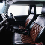フロントシートだけ印象を変えたいオーナーに朗報!?　クラシックでモダンなジムニー専用のシートカバー登場！　
