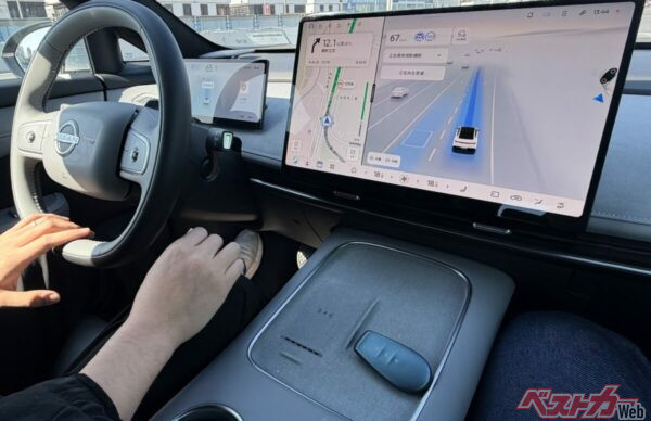 公道ではモメンタの運転支援システムも体験。ブレーキングの制御は東風日産オリジナルだが、車酔いがしにくいのはさすが