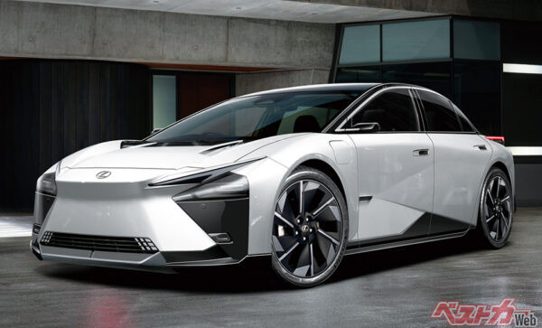 ベストカー編集部が作成した新型レクサス ISの予想CG。全長4790×全幅1880×全高1395mm。低いエンジンフードで前方視界に優れる