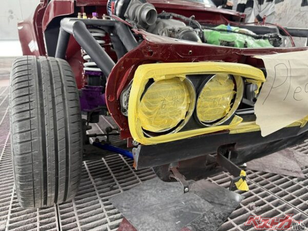 ハコスカらしい丸目4灯。そして1期生製作の初代サニー同様、SR20エンジンを搭載