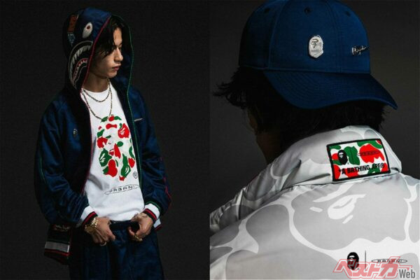 「BAPE®︎ x PAGANI」コレクション。あのシャークフーディもラインナップ！