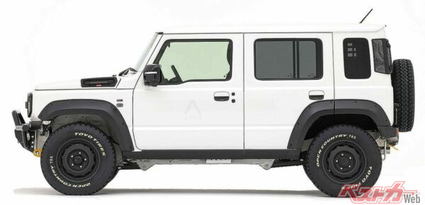 こちらが話題の「ナローボディ」ノマド。林道などを走りやすくすることが狙いだという