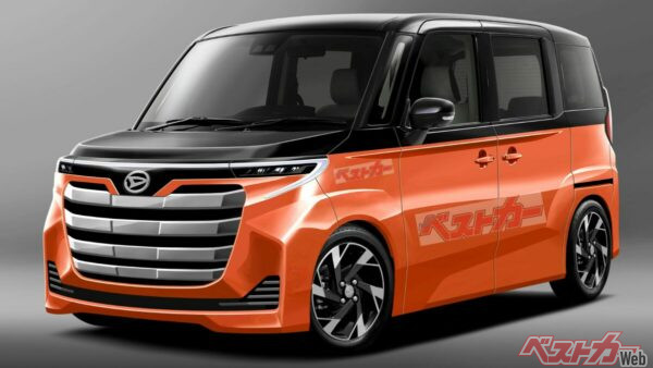 シャープに仕立てることで煌びやかな印象をアップさせた新型ルーミ/トールの予想CG