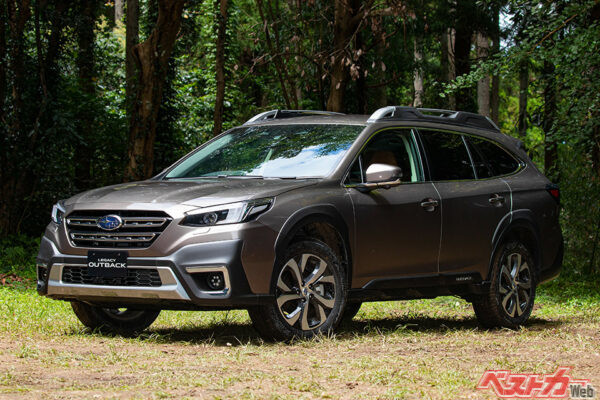 レガシィアウトバック（2021年登場6代目）。7代目レガシィベースのアウトバックは2025年3月末で国内受注終了。最後のレガシィだ