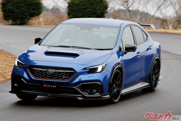 2025年1月発表、同年6月に登場したスバル STI S210。抽選販売の限定500台はあっという間に完売(価格:870万円)
