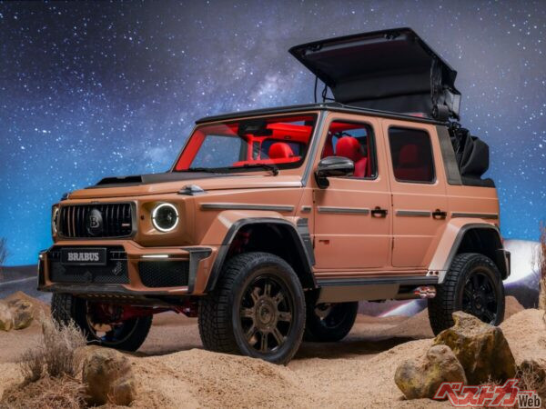 もう1台がオフロード色を強めたBRABUS XL 800 CABRIO。エンジンなどはBRABUS 800 CABRIOと同じものが備わる。