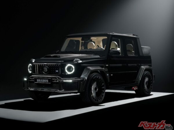 写真はBRABUS 800 CABRIO。ブラバスによれば、クローズドボディのG63と同等のねじり剛性を確保しているという。