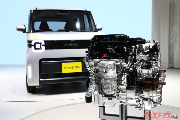 ダイハツが出展した軽自動車用のeスマートHEV。地味ではあるがJMS2025のMVP的技術