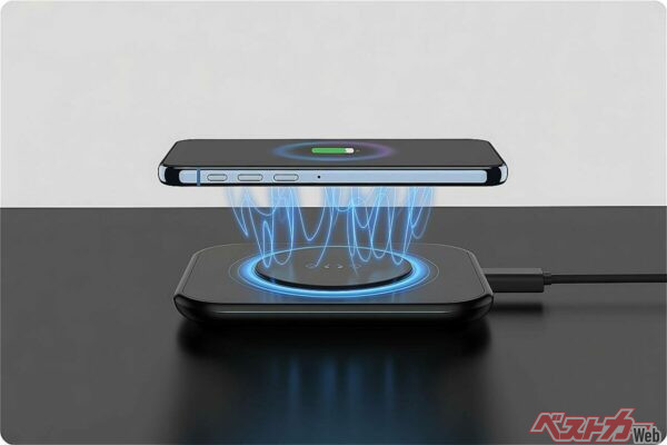 スマホのワイヤレス充電は、充電器とスマホのコイルの中心を合わせる必要がある（mojebor@Adobestock）